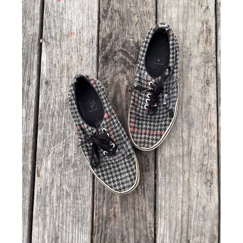 Vans Houndstooth Sneakers - Black, Gray, Red
